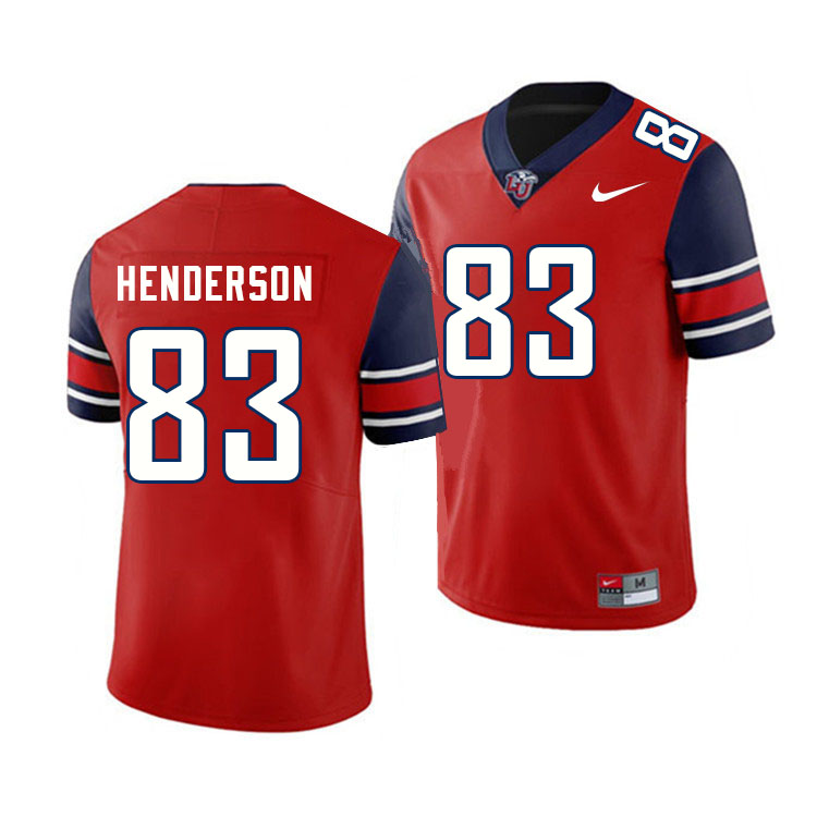 Men-Youth #83 Austin Henderson Liberty Flames 2023 College Football Jerseys Stitched-Red